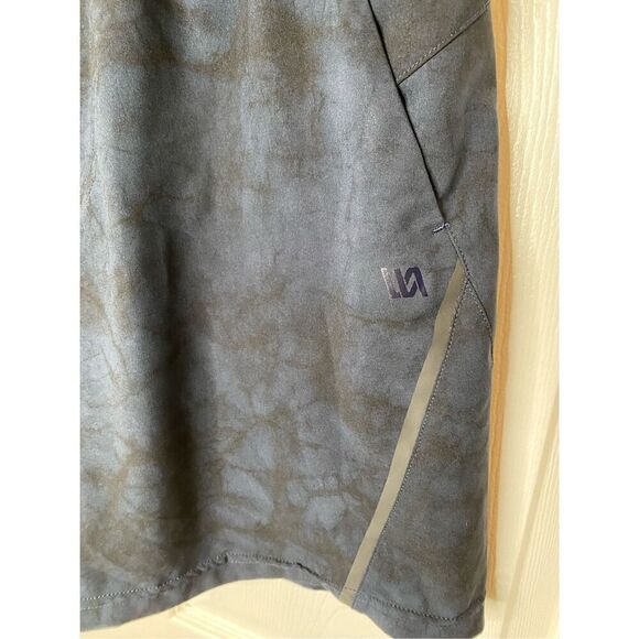 VRST Mens Stealth 7” Inch Run Shorts S Navy Abstract Size Zip Pocket Lined - Picture 4 of 5